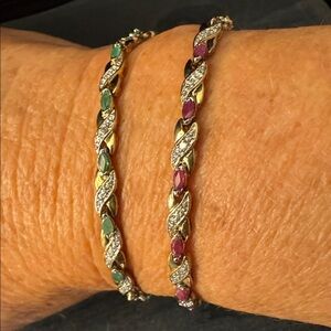Sterling Silver Gold Plated Bracelets